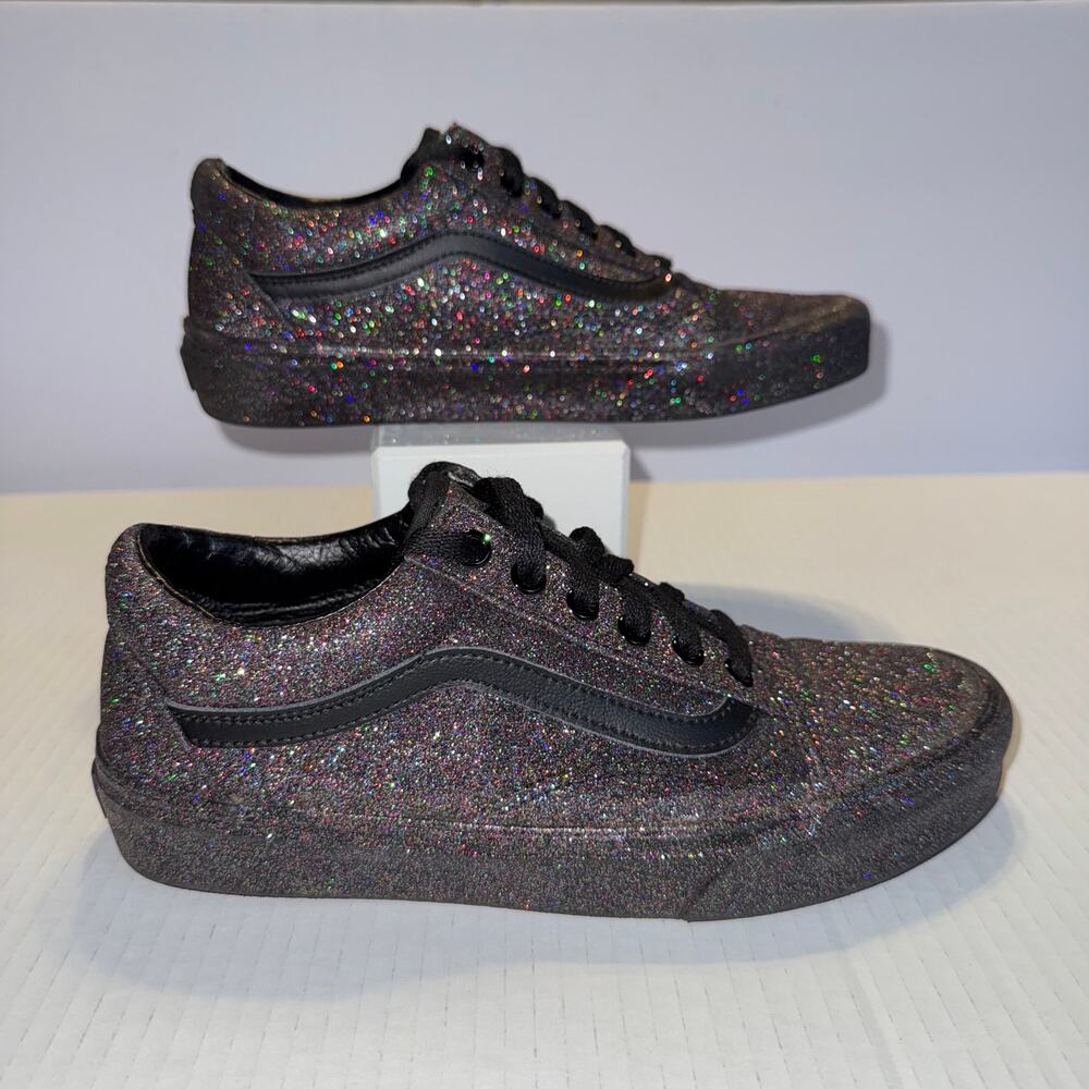 Vans Old Skool Holographic Glitter Black Size 6 | Trendy Sneaker - Picture 4 of 9